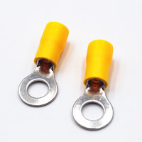 Connecteur à sertir à froid RV2-8 pour borne annulaire, 4-6mm², bornes en cuivre jaune étamé, 600V, Zlconnector, pour câble mâle/femelle