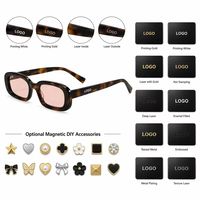 Lunettes de soleil tendance pour hommes et femmes, lunettes de soleil personnalisées de haute qualité UV400, lunettes de soleil rectangulaires |   Lunettes en nylon rétro classiques