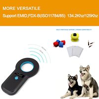 Lector Universal de Etiquetas para Perros y Animales, 125/134.2K USB CKU/NGKC, Escáner de Microchip para Mascotas, Material ABS, 134.2kHz Solo Lectura, para ISO de 5-15cm