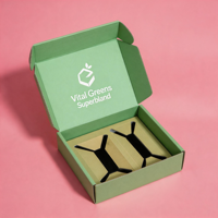 Boîtes d'expédition en carton ondulé kraft avec inserts, personnalisables avec logo, pour emballage de compléments nutritionnels et de bouteilles