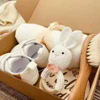 Custom Super Soft Bamboo Muslin Swaddle Bunny Teething Rattle Toys Set