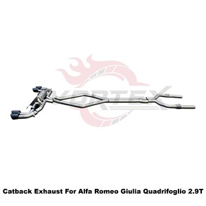ท่อไอเสียสแตนเลส Vortex Performance สำหรับ Alfa Romeo Quadrifoglio พร้อมวาล์วสุญญากาศ ชุดแต่ง Catback อะไหล่ท่อเก็บเสียง - Product Image 3