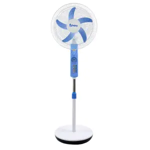 DC rechargeable stand fan exported to Africa and Southeast Asia ac/dc solar charging stand fan with led light and solar panel