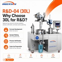 Homogénéisateur-mélangeur sous vide de laboratoire 30L pour cosmétiques, shampoings, sauces, R&D, formuleurs, tests d'échantillons, mini-atelier