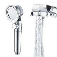 Pommeau de douche à main à ventilateur rotatif à 360 degrés avec petit pommeau de douche en ABS à jet d'eau à ventilateur turbo