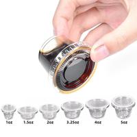 Gobelet à boire rond jetable en plastique PP transparent personnalisable avec couvercles style simple paroi pour servir la sauce soja