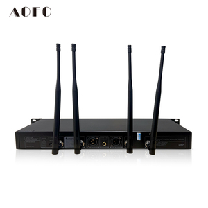 AOFO GM-200 2 ערוצים UHF מיקרופון אלחוטי True Diversity מיקרופון כף יד Bluetooth USB 50-100M טווח AAA סוללה KTV Stage Live - Product Image 2
