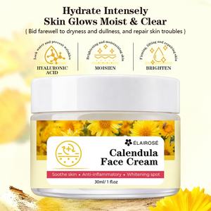 Crème à la calendula en marque propre pour le visage, hydratant apaisant, anti-inflammatoire, soin de la peau sensible, crème éclaircissante, en vrac et faible MOQ - Product Image 3