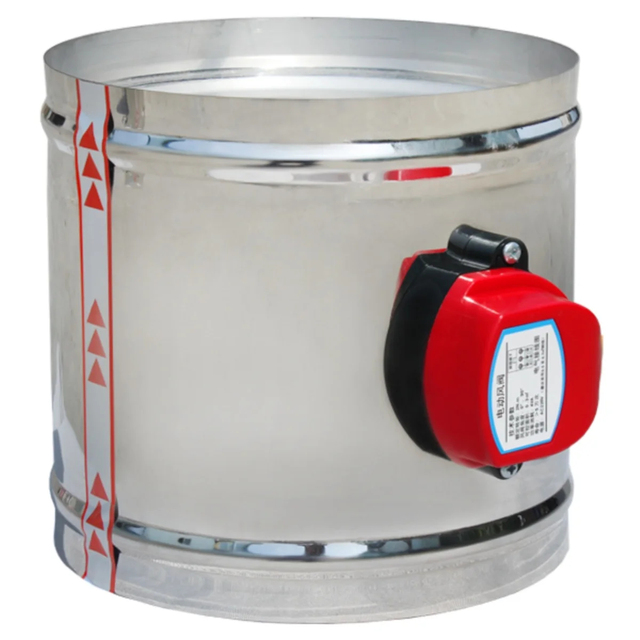 Stainless Steel Motorized Duct Air Volume Control Damper Electric Actuator 51mm to 200mm Air Ventilation Control Valves