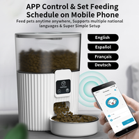 Mangeoire pour chien wifi intelligente automatique bol lent mascottes en acier inoxydable mangeoire pour animaux de compagnie portable intelligente minuterie d'application de puce