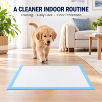 Alèses absorbantes jetables pour chiots, surface diamantée Dry-Touch, noyau haute capacité, protection anti-fuite pour l'apprentissage à la propreté à domicile