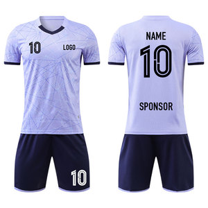 Kaos Sepak Bola Gaya Internasional Jersey Olahraga Kustom Bernapas 100% Poliester Cepat Kering - Product Image 2