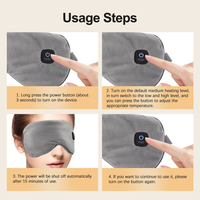 Masque de nuit lavable Cove Eye Relief 3 niveaux de chaleur Hot Compress Smart Timing Masque de sommeil sans fil chauffant pour les yeux
