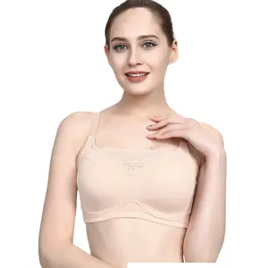 Tette di Silicone Cancro Al Seno Bra Migliore Biancheria Intima di Cotone Mastectomia Forme Del Seno Senza Soluzione di Continuità Filo Tazza Piena di Trasporto Spandex/Cotone Nude