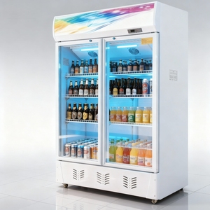 Congélateur vertical de 300 L avec porte vitrée pour boissons, réfrigérateur à bière, vitrine réfrigérée pour boissons pour magasin de proximité - Product Image 2
