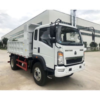 HOWO nouvelle condition 4X2 Mini camion de cargaison simple rangée de carburant diesel 5 tonnes clôture Euro 2 norme d'émission automatique 5 tonnes camion à benne basculante