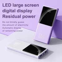Banco de Energía de Alta Capacidad de 20000 mAh con Pantalla Digital, Cuatro Salidas USB Tipo C, Banco de Energía Portátil de 22.5 W, Estación de Energía de 10000 mAh