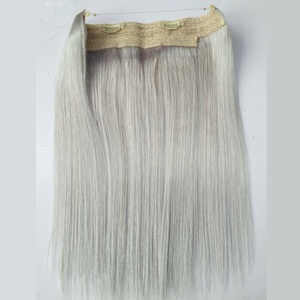 Extensiones de Cabello Humano Liso de Seda de la Mejor Calidad Personalizadas con Clips, Doble Trama, Cabello Remy Ruso con Reflejos Rubios - Product Image 4