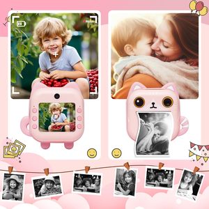 M2 mainan kamera Selfie anak-anak, cetak instan lensa ganda 1080P Printer kamera anak-anak untuk usia 3-14 gadis hadiah ulang tahun liburan - Product Image 4