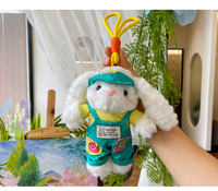 Porte-clés pendentif ours en peluche super doux pour couple, idéal pour sac à dos - Jouet anti-stress