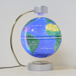 Globe flottant magnétique, carte du monde rotative à lévitation avec lumières LED Globe flottant à lévitation magnétique pour décoration - Product Image 1