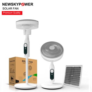 Ventilateur solaire haut de gamme avec moteur sans balais en cuivre pur, fonctionnement ultra silencieux 32 dB, 360°. Oscillation pour la circulation de l'air dans toute la pièce MJ - Product Image 6
