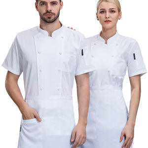 Vêtements de chef haut de gamme, vêtements de travail de cuisine à manches courtes pour hommes, vêtements de travail de chef pour restaurant, hôtel, cuisine - Product Image 2