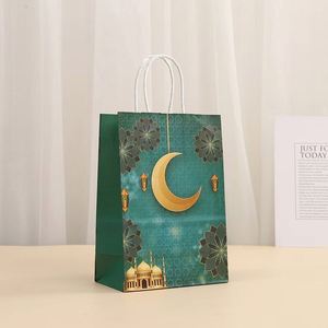 Bolsas de Papel Kraft de Estilo Clásico para Dulces, con Diseño Vintage y Logotipo del Festival de la Luna, para Regalos y Compras en Centros Comerciales - Product Image 5