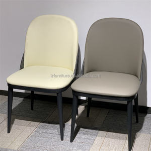 Modern PU Leather Armless Side Chair Set <b>Small</b> Space Dining Chairs for Kitchen Dining Room Living Room Upholstered in Style - Product Image 1