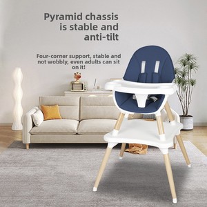 Chaise haute <span class=keywords><strong>pour</strong></span> bébé 2 en 1 multifonctionnelle pliable réglable portable <span class=keywords><strong>pour</strong></span> bébés de plus de 6 mois - Product Image 1