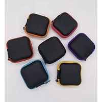 Sac de rangement portable antichoc en EVA et PU pour écouteurs avec fermeture éclair et mousqueton pour l'organisation des câbles à la maison et en voyage