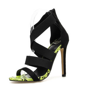 Sandales Sexy à talons aiguilles pour femmes, chaussures de <span class=keywords><strong>danse</strong></span> Tango/Salsa avec fermeture éclair - Product Image 2