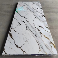 Nouveauté : Panneaux muraux SPC haute brillance de qualité supérieure pour cuisines et salles de bain, revêtement PVC imitation marbre pour décoration intérieure