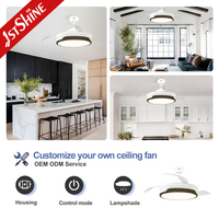 Ventilateur de plafond 1stshine 42 pouces avec lumières LED, pales rétractables, design moderne, excellent vendeur, directement de l'usine, pour la décoration intérieure