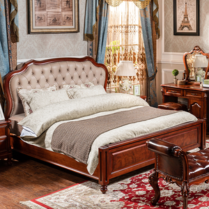 מיטה זוגית מודרנית רכה, יוקרתית ואלגנטית מעור אמיתי ועץ מלא לזוגות - Product Image 1