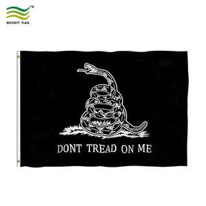 Pronto per la stampa USA bandiera gialla serpente 3 x5ft poliestere resistente non calpestare le bandiere di Me Gadsden - Product Image 2