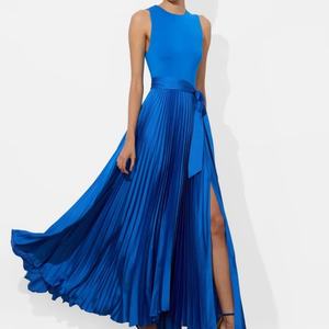 Vestido Maxi de Verano para Mujer, Cintura Alta, Línea A, Nueva Moda 2025, Plisado, Sexy, Elegante, para Fiesta - Product Image 1