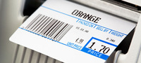 Étiquette de prix étiquette de vente au détail étiquette d'étagère de produits autocollant de code à barres étiquette de marque noire