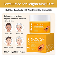Crème pour le visage à l'acide kojique 50g avec extrait de papaye, en stock, étiquette personnalisée OEM ODM