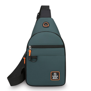 Crossbody Bag Oxford Cloth Waterproof Men's Chest Bag Large Capacity Casual Outdoor Travel Backpack Solid Color Fashion Design - Product Image 5