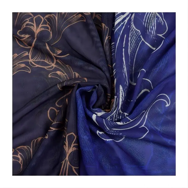 Decorazione classica stampa digitale 4 vie 95% poliestere 5% tessuti in maglia elasticizzata per abbigliamento camicette Lingerie