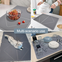 Tapis de protection de table en silicone classique de grande taille avec logo personnalisable pour plaques de cuisson à induction séchage de cuisine à usage alimentaire
