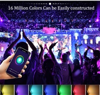 Projecteur LED extérieur WiFi 100W IP66 étanche intelligent RGB avec télécommande par application et commande vocale