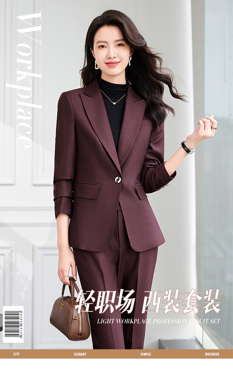 Autumn Winter Women's Professional Slim Fit Office Suit Set
