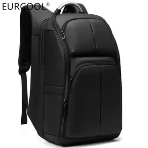 Eurcool large anti theft waterproof Backpack Polyester Mens Business Travel Backpack Bag Travelling Bagpack With USB