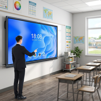 Pantallas Interactivas Digitales Inteligentes con Panel Plano Interactivo Táctil de 55 65 75 85 86 98 110 Pulgadas, 4k LCD, para la Enseñanza en Escuelas