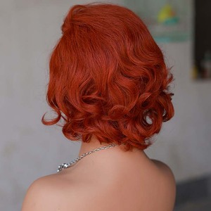 33 #   วิกผมหน้าผากตัดขอบแบบสั้น พร้อมหน้าม้า ผมเวอร์จินเวียดนาม 12 นิ้ว ไม่ต้องใช้กาว  ย้อมสีดำ - Product Image 5