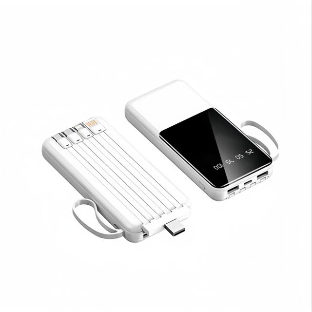 Portable Power Bank 10000mAh Power Bank 22.5W Dual USB Powerbank Built-in Cables Portable Charger for Mobile Phones Powerbank