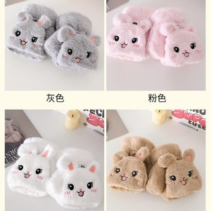 Rabbit <b>Gloves</b> White Plush Fingerless <b>Warm</b> Winter <b>Gloves</b> For Women Keep <b>Warm</b> Outdoor Use - Product Image 3