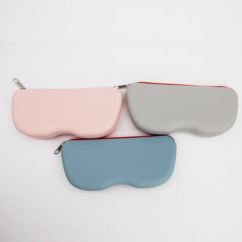 Silicone Glasses Case Zipper Glasses Bag Protective Case Cover Sunglasses Case Eyeglasses Pouch Eyewear Protector Waterproof